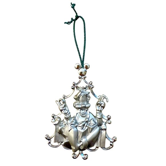 Disney Christmas Goofy Silvertone Ornament Original Box Made In USA Vintage 1989 - Picture 11 of 14
